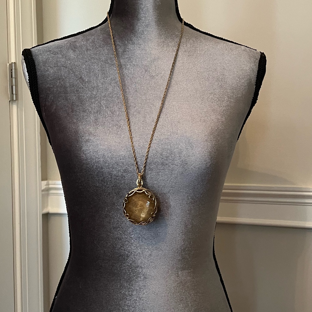 Nwot Long Citrine Colored Necklace By Initial Outfitters